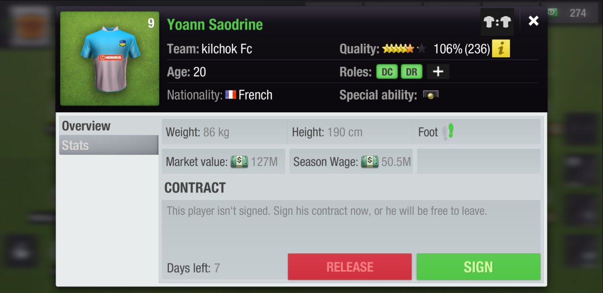 KilchokFc's tweet photo. We sign 3 new player this season 
1: Yoann Saodrine DC 39T 20Y
2: thobias lyskov 21Y
3: Emiliano Picciolo 26Y
#TopEleven https://t.co/0XMn9JQLtp
