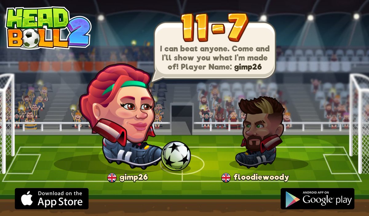 Looking for a new challenger in Head Ball 2. My player name is gimp26, come and play with me! Download via > headball2.com #headball2 <a href="/HB2Official/">Head Ball 2</a> <a href="/HindsHughie/">Hughie Hinds</a>