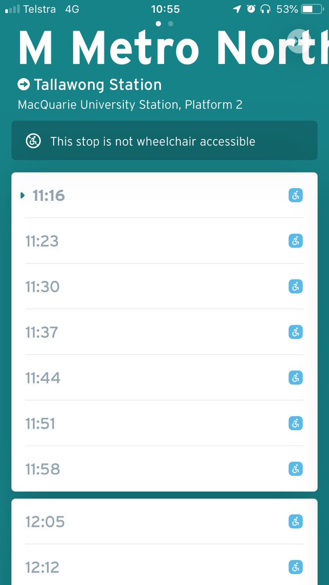 ⁦<a href="/transitapp/">Transit</a>⁩ hi there, your app is showing the new metro line in Sydney isn’t accessible, but it is. Is this a data glitch? ⁦<a href="/TransportforNSW/">Transport for NSW</a>⁩
