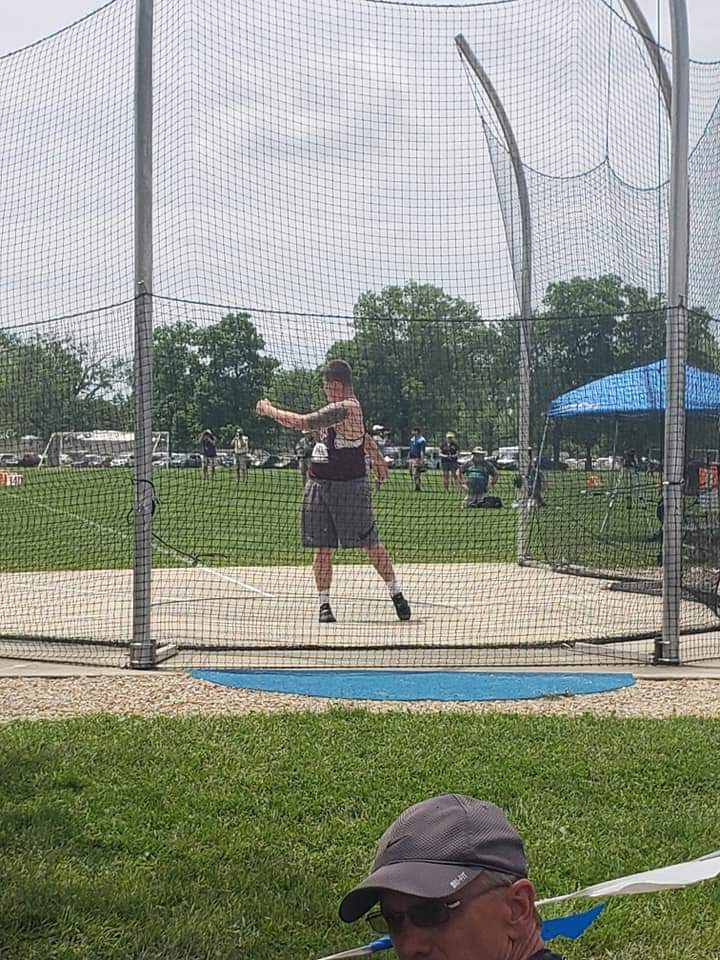 Congratulations  Bryce Chadduck on 8th place finish IHSA Class 1A Discus!