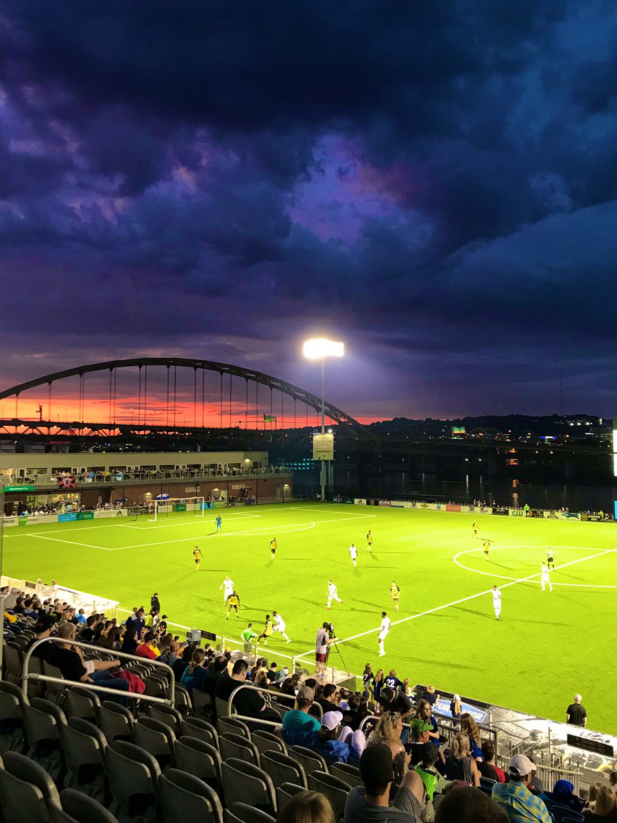 Boston15237's tweet photo. Not a bad view for first Riverhounds match.  #pittsburghriverhounds https://t.co/I3BREnw9j0