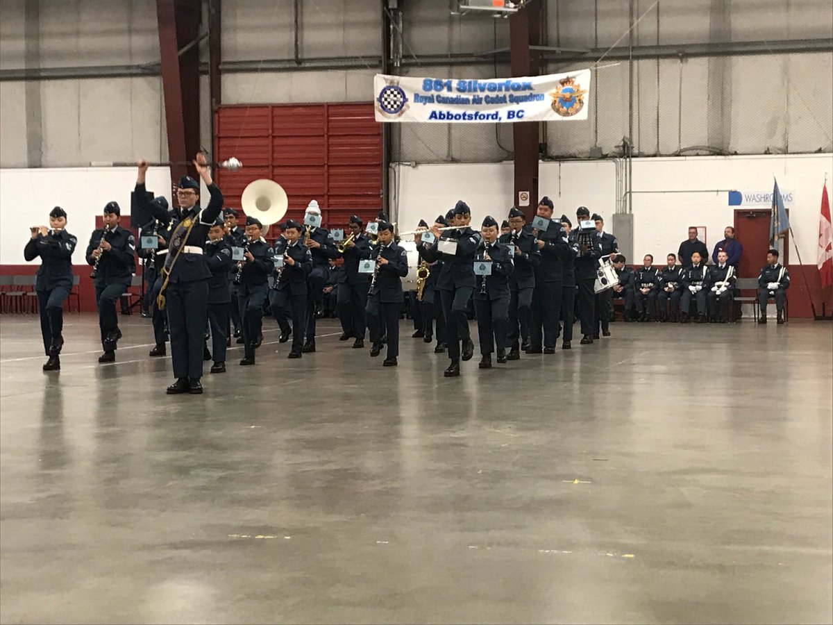 pat_dejong's tweet photo. Had the pleasure of attending the annual Ceremonial Review of the 861 Silverfox Air Cadets today. What an impressive group of young people....leaders of the Future. Proud to work for the bank of the Canadian Defence. ⁦@JasBrar_⁩ https://t.co/QFGLbtBTXN