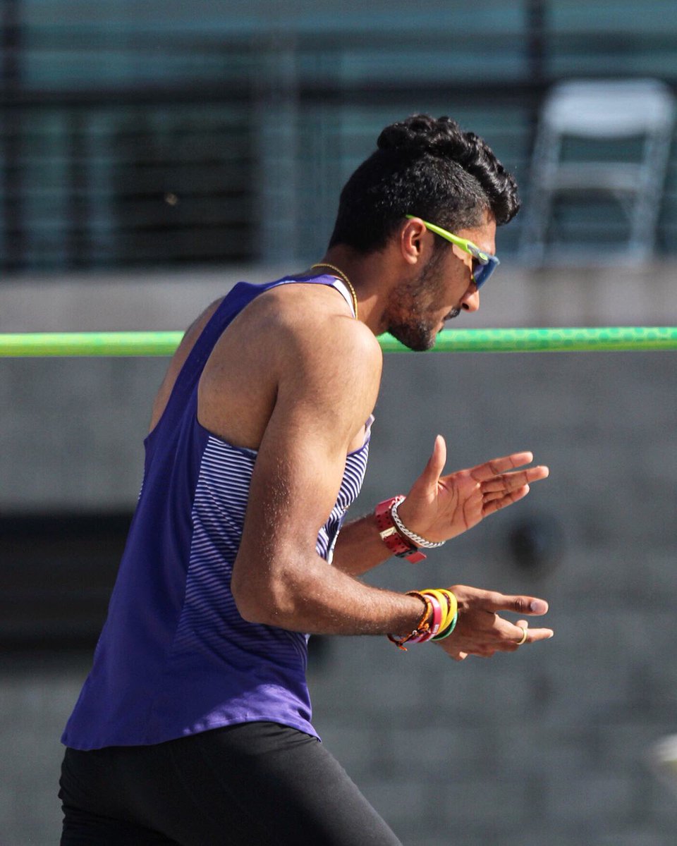 KStateTFXC's tweet photo. Tejaswin Shankar was perfect through all three attempts in the men’s high jump, tying for the top spot out of the West

#KStateTF Men’s High Jump First Round Results:
T1. Tejaswin Shankar, 2.16m/7-01 https://t.co/Rr1Qd2KnXW