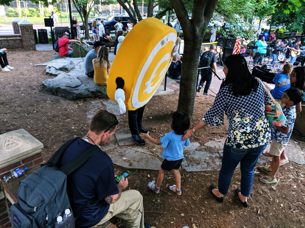 mr_goldcoin's tweet photo. It sure feels Great to be BACK HOME in Asheville, NC visiting my Miniature Fans at Pritchard Park! The Young People are the FUTURE of #Crypto !! ☀️🤗☀️ https://t.co/Jrt863VP5o