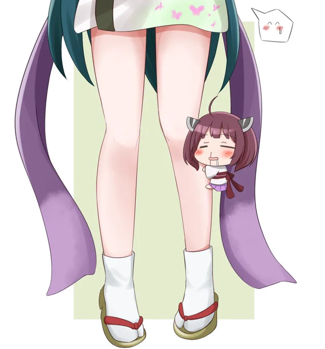 ずんちゃんと、ご満悦デフォルメきりたん 