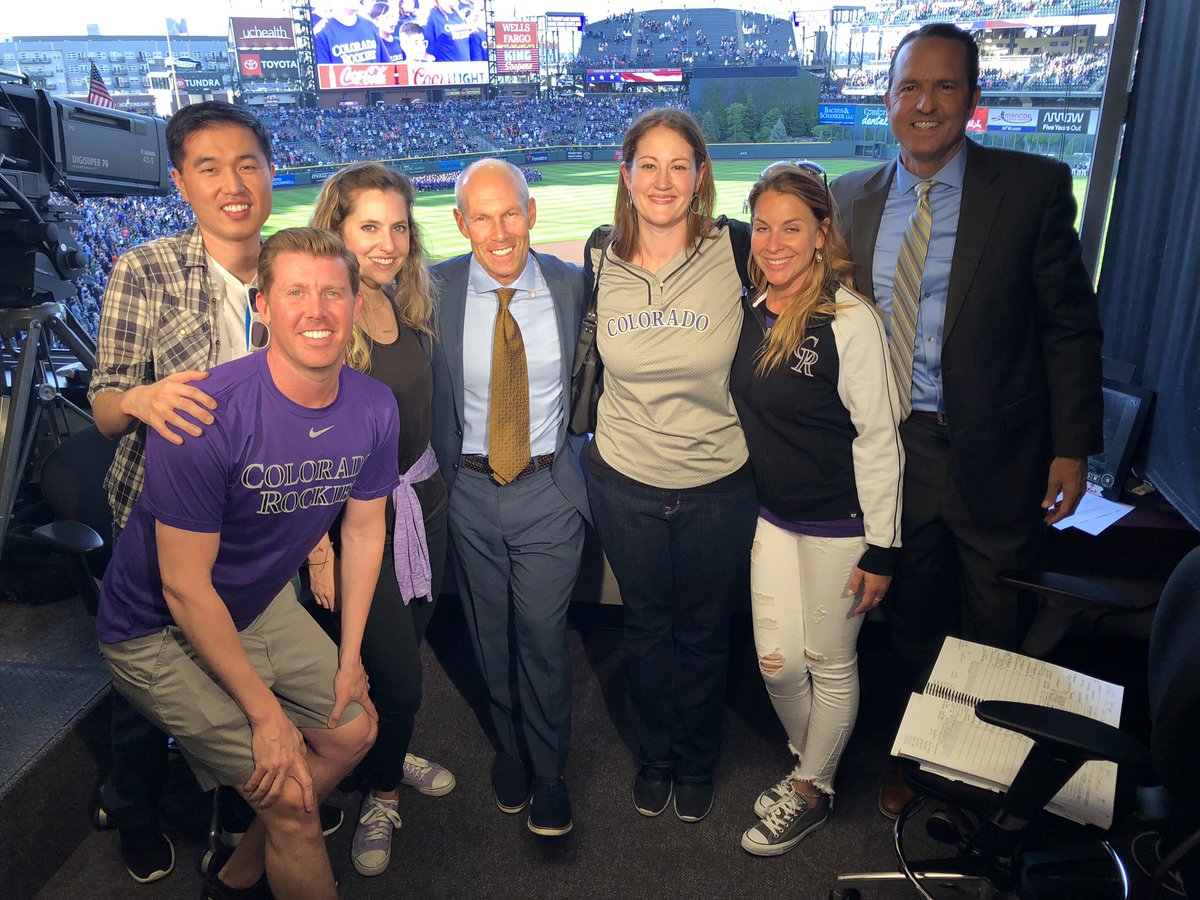 Nicole80017's tweet photo. @DrewGoodman42 We can’t thank you enough for making our @Rockies dreams come true!! Thank you for your incredible generosity!! You’re amazing!! 💜🖤💜⚾️💜🖤💜🖤⚾️💜🖤⚾️ @AflatBsharp #pressbox #rockies #dreammade https://t.co/Vzj25HEZzr