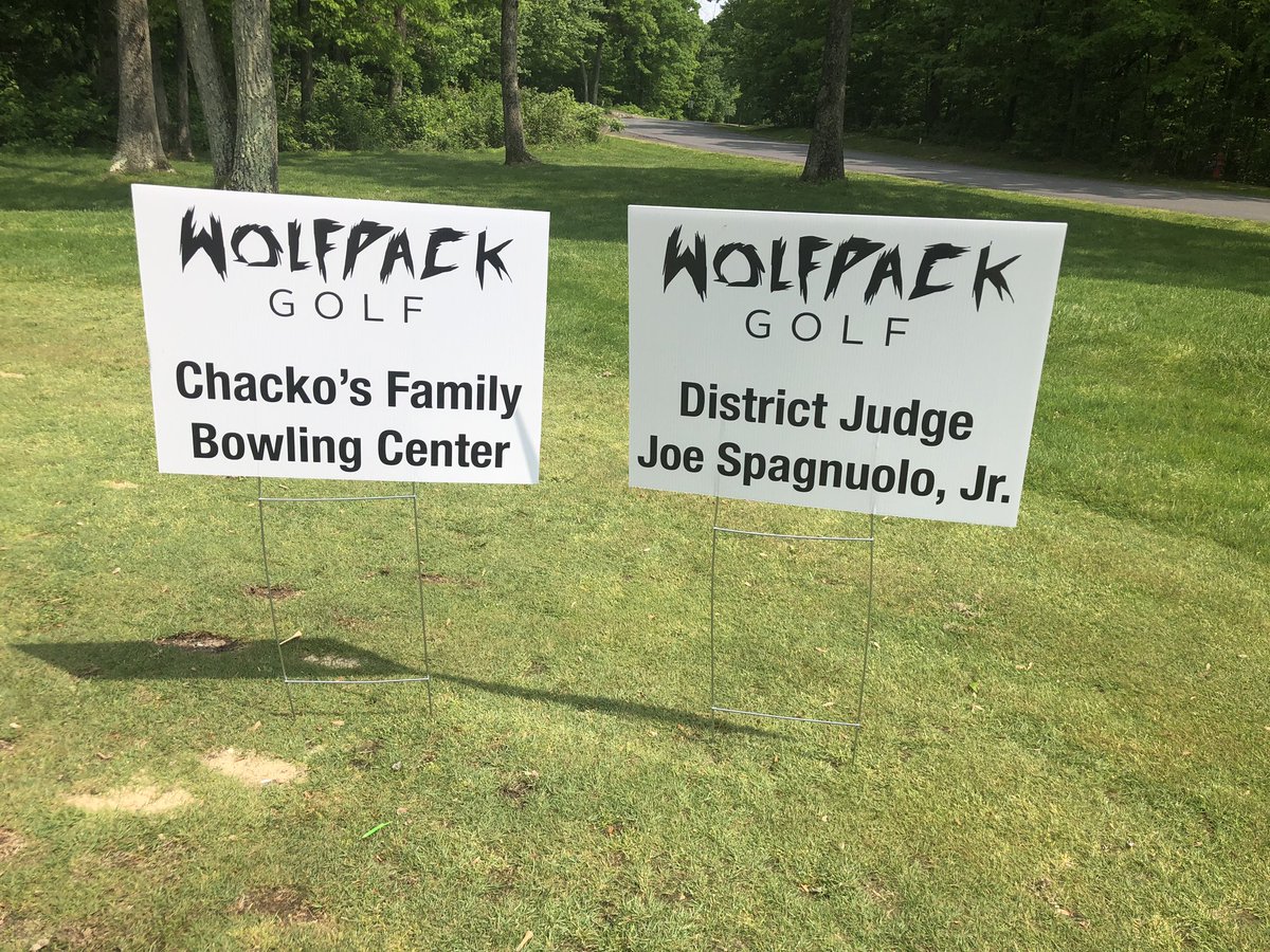 area_golf's tweet photo. Thanks to our sponsors we had a wonderful event. We couldn’t do it without you. Thank you for supporting the Wolfpack golf team and it’s student athletes! https://t.co/QZVfMA5c7s