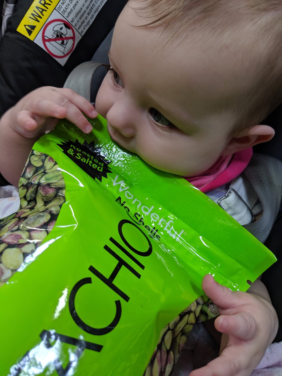 SydneeEllison's tweet photo. She can't wait for her teeth to come in so she can enjoy some pistachio's! @WonderfulNuts https://t.co/xF1uBzQGRw