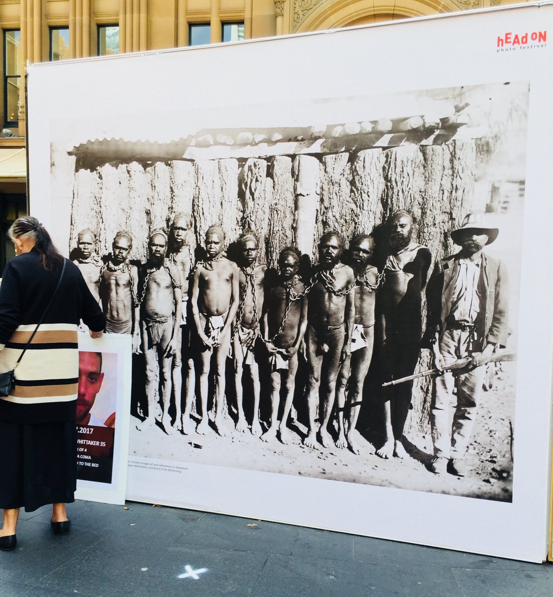 LizDeepJones's tweet photo. Last day2see my #ABTSI #DeathInCustody #installation curated w #Moshe @HeadOnPhotoFest @cityofsydney Over400 ABTSI pple hve DiedInCustody,30yrs since RoyalCommission”I want justice4mySon,David.12times he said.I can’t breathe until he died.” Mum,LeetonaDungay https://t.co/SZtwnhfeTo
