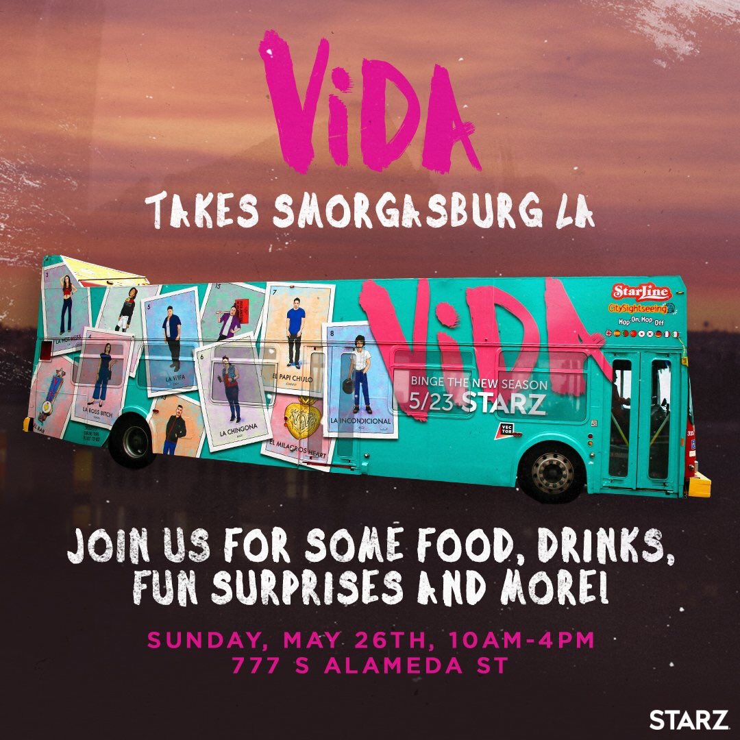 Did you just binge Season 2 and now you want more Vida? Then join us TOMORROW at <a href="/smorgasburgLA/">Smorgasburg LA</a> for some food, drinks, surprises and more! #VidaSTARZ