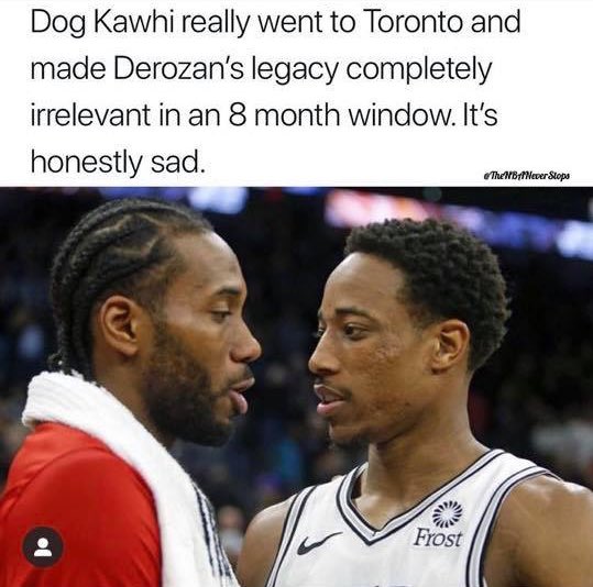 YoungTraeYoung's tweet photo. Kawhi’s one season with Toronto > DeMar’s career with the Toronto https://t.co/g5boEYaSx7