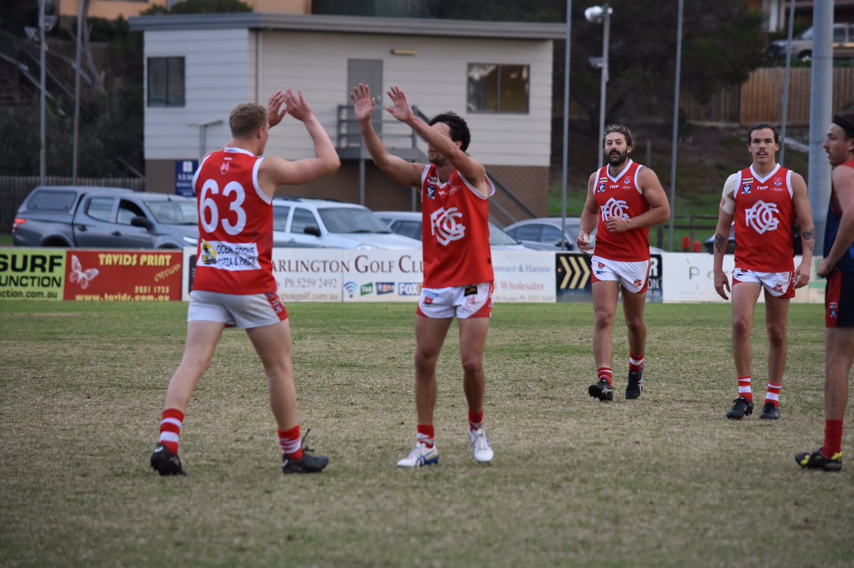 MarkHeenanMedia's tweet photo. Teenage Grubber sharpshooter Tom Richardson had a day out at @PortDemonsFNC with @OceanGroveFNC’s big 82-point victory over the winless Demons in Round 7. Final scores OG 25.6.156 defeated PORT 11.8.74. @AFLBarwon https://t.co/3DGQ02hOAa