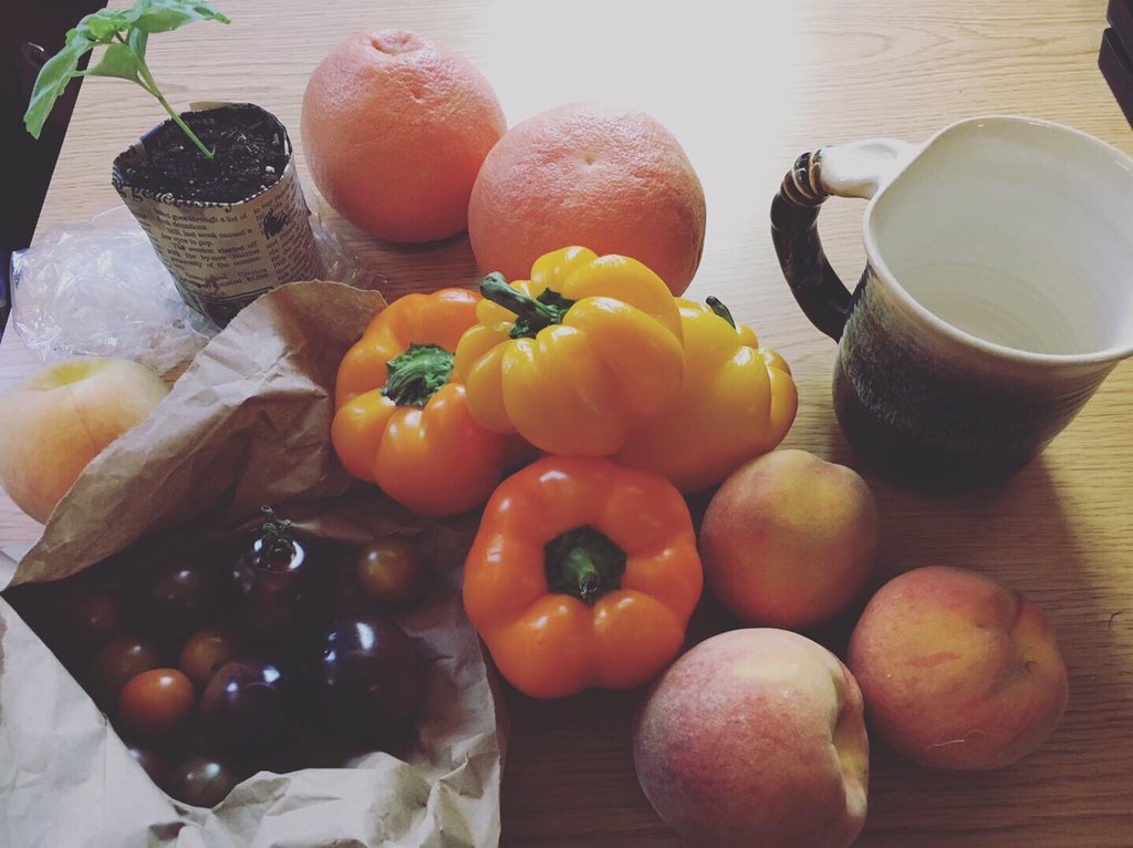 AWanderfulDay's tweet photo. Pretty happy with this weeks #FarmersMarket haul! 🍑🍅🍊
.
.
.
#PaysonFarmersMarket #rimcountry #adventure #paysonadventure #explore #rvlife #nomad #healthyeating #veggies #gardening #plants #awanderfulday #az #arizona https://t.co/CfHwrmdcrF