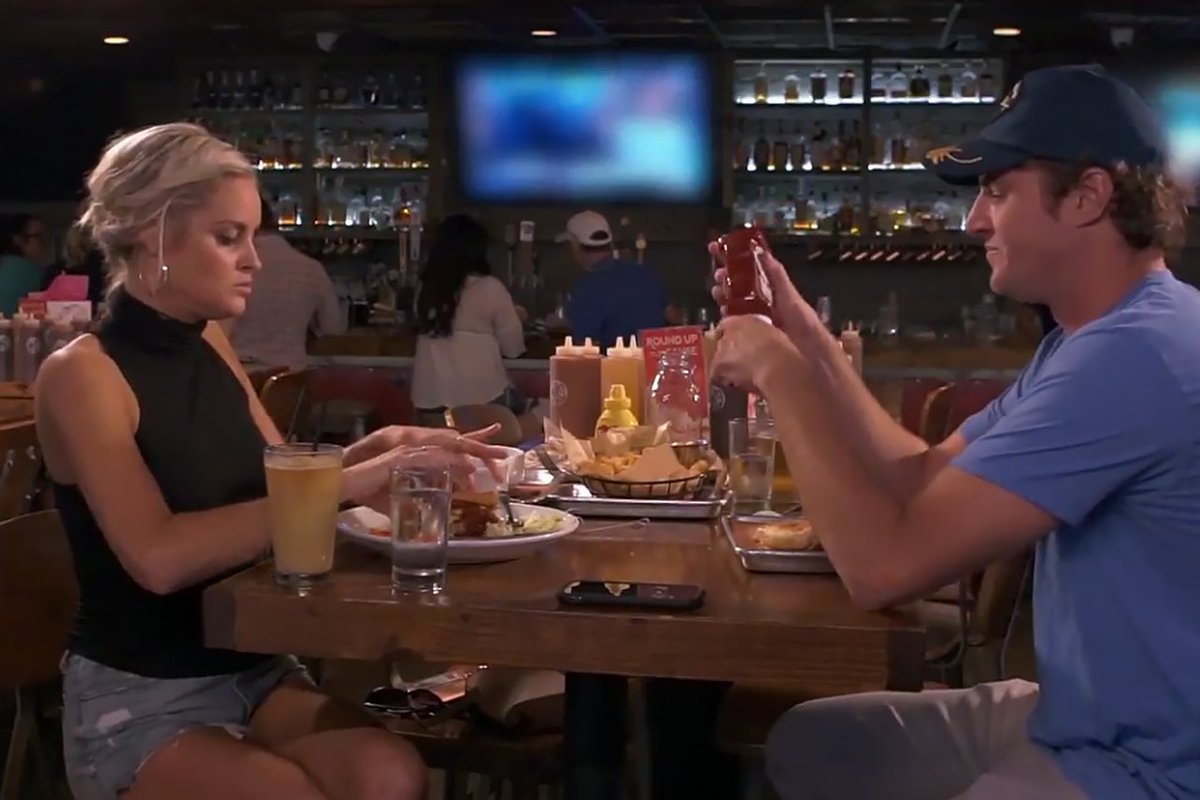 decider's tweet photo. .@ShepRose and @danni_baird chowed down at Home Team during this week's #SouthernCharm. Find more great Charleston eateries and hangouts here: https://t.co/2XCEvE9JuL https://t.co/EWjymYB6eY