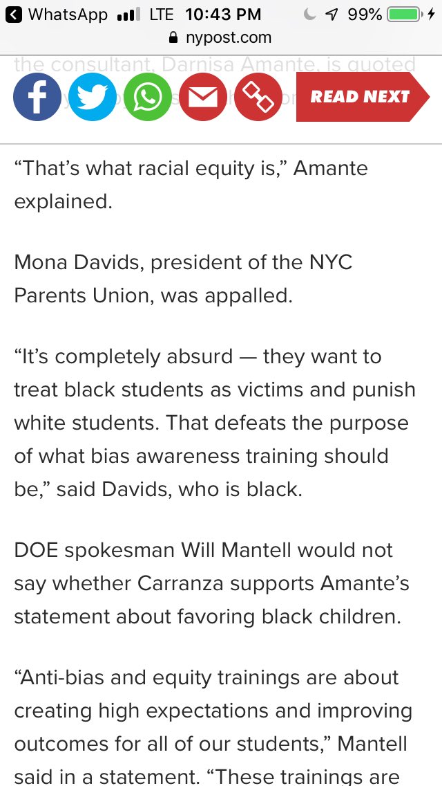 The article quotes many parents and teachers who are unhappy with the program, including the head of the parent association. She,at least, cannot be accused of exhibiting white fragility: she is black.