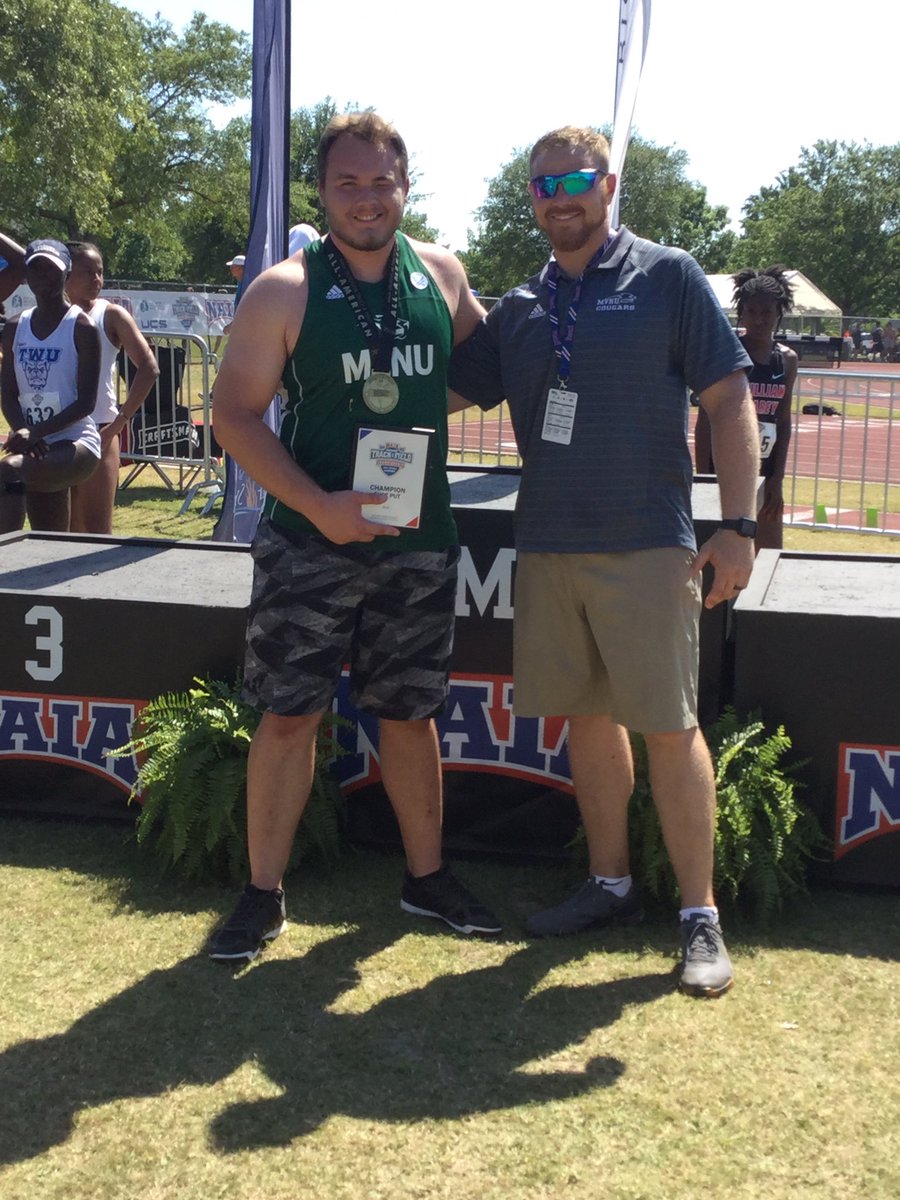 NazThrows's tweet photo. 2 Years and 4 nationals later Mitch fought and clawed his way up jr indoor 7th jr outdoor 5th Sr indoor 2nd Sr outdoor 1st! Great ending to a great career! #ThrowNaz https://t.co/64MDiRHDB4