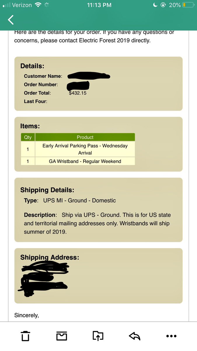 Lonnaa_'s tweet photo. Selling an @Electric_Forest ticket for $400. It includes the early arrival parking pass and your 4 day EF wristband. Message me if anyone is interested 🤗 https://t.co/8NKERBWNms