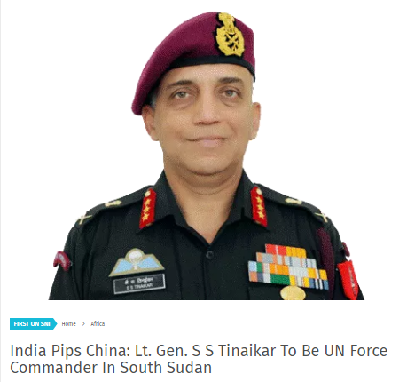  #PLA_Myths1Came across this report about an Indian General being appointed as the Force Commander in South Sudan despite PLA trying to place their own guy (Link: https://sniwire.com/africa/india-pips-china-lt-gen-s-s-tinaikar-to-be-un-force-commander-in-south-sudan/)Replugging some thoughts I shared some years ago on the PLA peacekeepers in South Sudan.