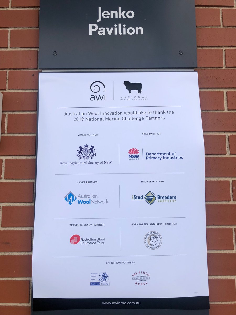 woolinnovation's tweet photo. Great industry support for all the teams at #nmc2019 ⁦@WoolProducers⁩ ⁦@MerinoInsight⁩ ⁦@ausmerinos⁩ https://t.co/51W2S7vCZM