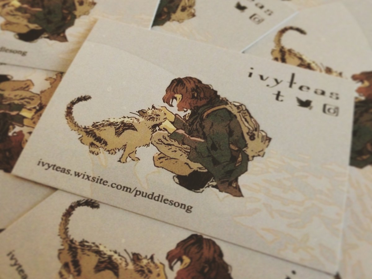 business card drawing, inspired by encounter with a wonderful stinky cat 