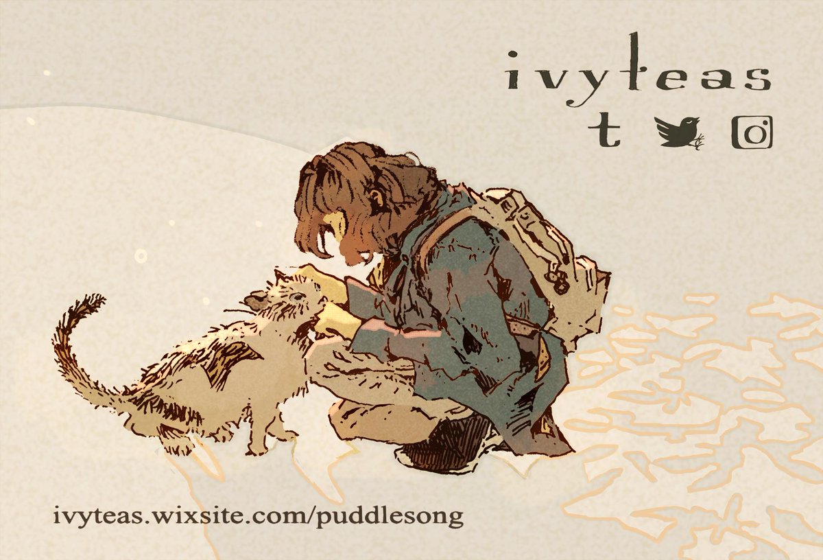 business card drawing, inspired by encounter with a wonderful stinky cat 