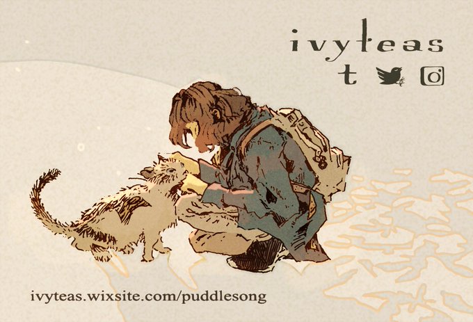 business card drawing, inspired by encounter with a wonderful stinky cat 