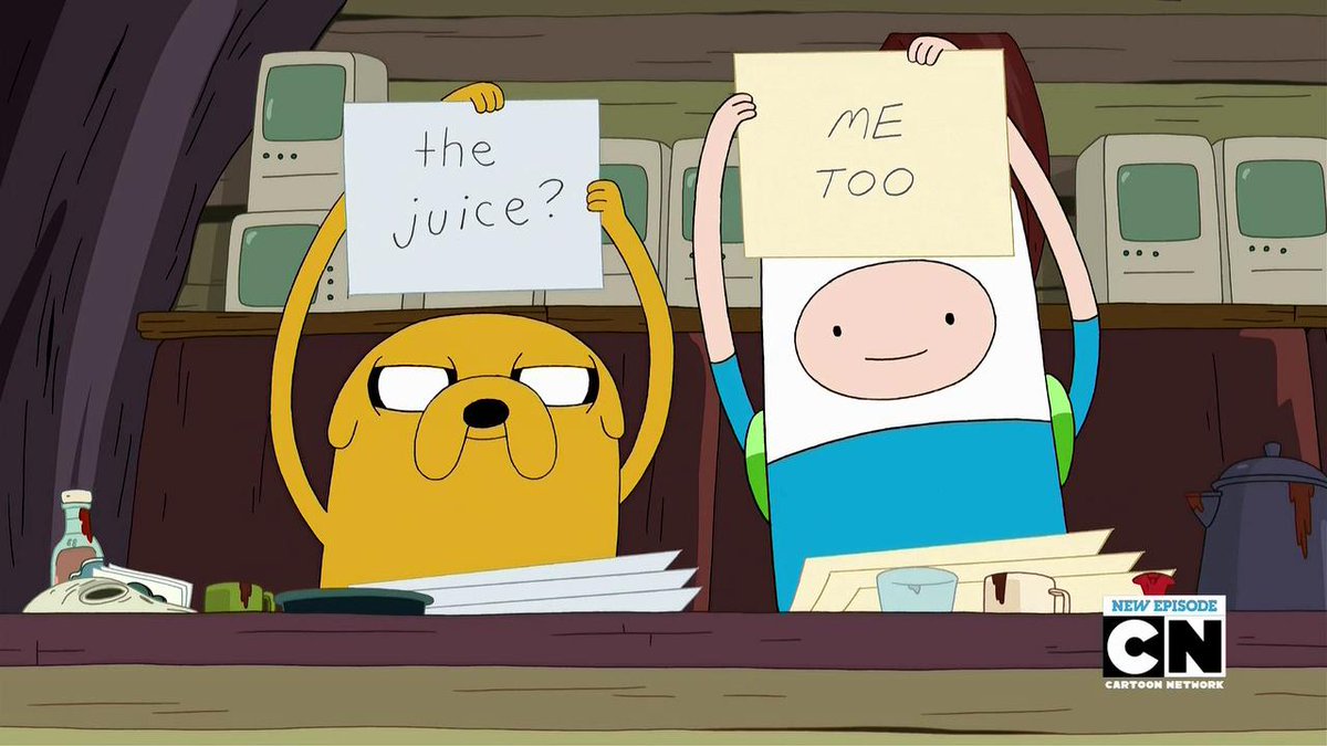 HypraSeaPea's tweet photo. reminder that finn and jake's handwriting in the episode "Shh!" suggests that they wrote each other's names in the show's opening https://t.co/EaJucSqY9l