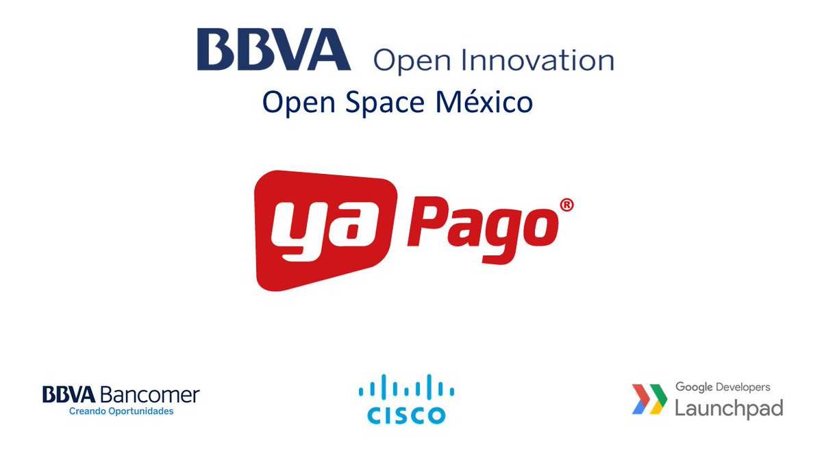 ya_pago's tweet photo. Es un honor haber sido seleccionados para participar en Google Developers Launchpad BBVA &amp; Cisco en Open Space de la Torre de BBVA Bancomer - Ciudad de México

#FinTech #startup #innovación #payments https://t.co/ApOxrK8HQd