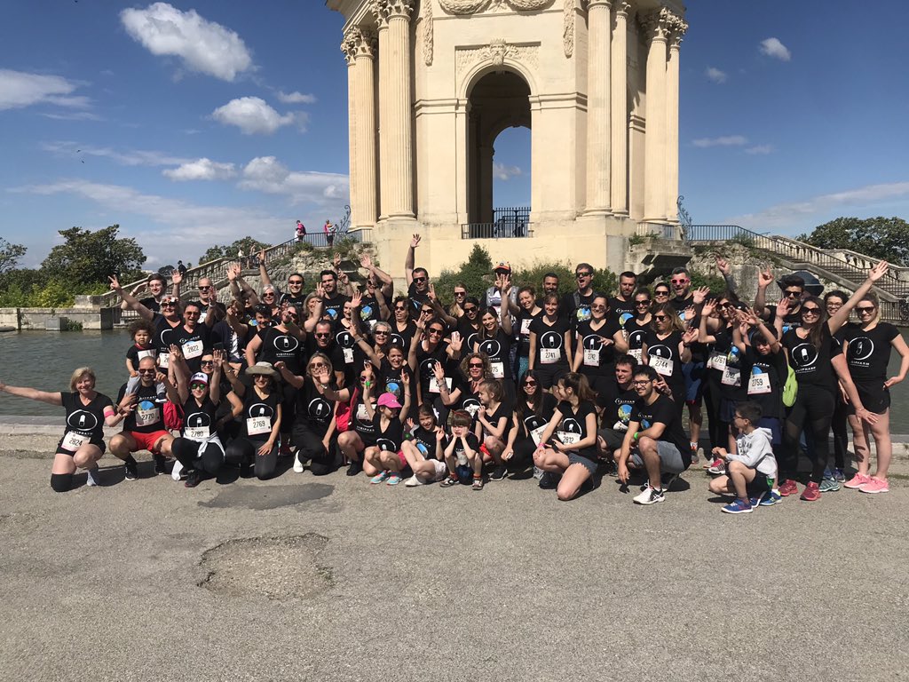 VIGIPHARM's tweet photo. Top dĂ©part ! LâĂ©quipe #Vigipharm est en forme et motivĂ©e. Nous sommes 100 collaborateurs, familles et amis Ă participer Ă cet Ă©vĂ©nement incontournable de #Montpellier ! #MontpellierReine #cancerdusein https://t.co/edQyNRqhEp