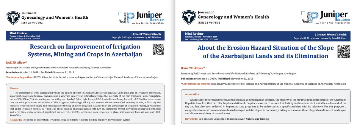 Elisabeth Bik Juniper Publishers Journal Of Gynecology And Women S Health Also Frequently Reports About Erosion And Mining In Azerbaijan A Very Interesting Topic T Co 33kp0dxjsx T Co 7036wvh8qv T Co Re95phdcpl