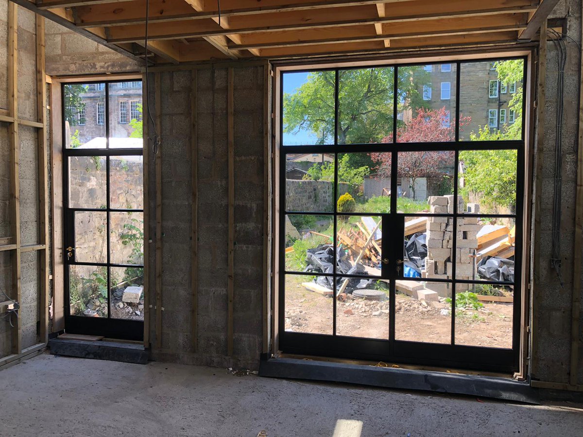 dcwwindows's tweet image. Still a bit of finishing to do but this #crittall installation  in #Edinburgh has transformed these external openings #scottishwindowsolutions