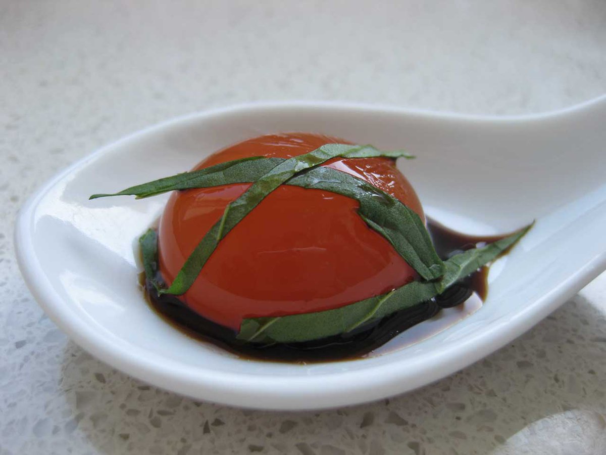 "Spherification of #watermelon w/ balsamic and mint" #food #cooking #gourmet #deliciousfood