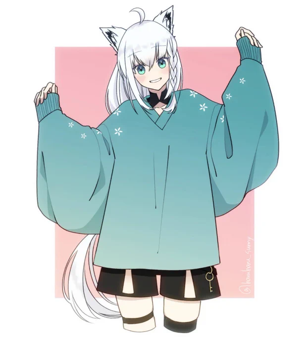 白上フブキさんのFAです～?
めちゃめちゃ可愛い…?✨
#絵フブキ 