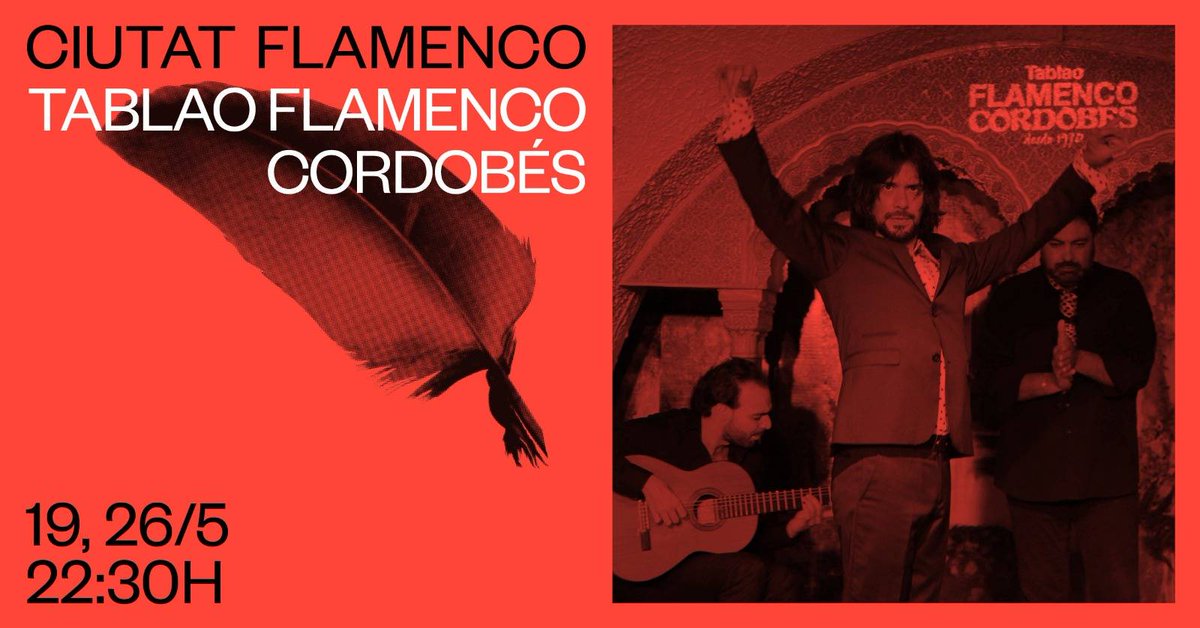 tallerdemusics's tweet photo. Bon dia! Aquesta nit en el marc de @ciutatflamenco tenim @TablaoCordobes! Amb #JuandeJuan, @KarimeAmaya2, #PalomaFontova i #DavidCerreduela. #CiutatFlamenco https://t.co/nUGMykTgfe