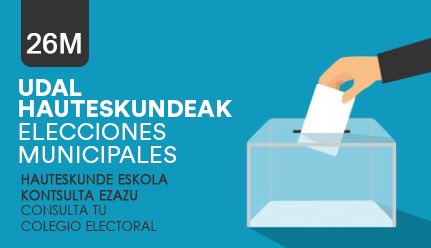 📩 #26M en #Irun:
🏠 21 colegios electorales.
🗳 75 mesas.
📌 Esta noche, puedes seguir el recuento en la web municipal. 
🔗 irun.org/cod/noticias/f…