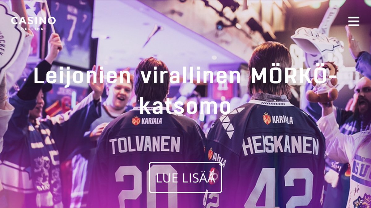 Tänään tulee #MÖRKÖ ja kisakatsomo laajenee myös Fennia Salonkiin - Tervetuloa 👉 casinohelsinki.fi 🦁👻#mmkisat #leijonat <a href="/Veikkaus_fi/">Veikkaus</a> <a href="/veikkausvedot/">Veikkaus Vedot</a> <a href="/leijonat/">Leijonat.fi</a>