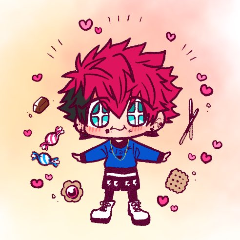 「お菓子大好き 」|もちぷよのイラスト
