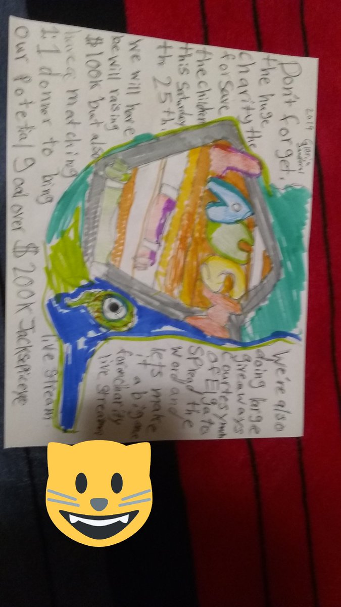 GloriaS8908's tweet photo. #HelpKidsLaugh this my artwork for Jacksepticeye the chaity live stream save the children chaity sorry that my artwork was late @Jack_Septic_Eye @SavetheChildren @cloakbrand https://t.co/2Pje5OAjAN