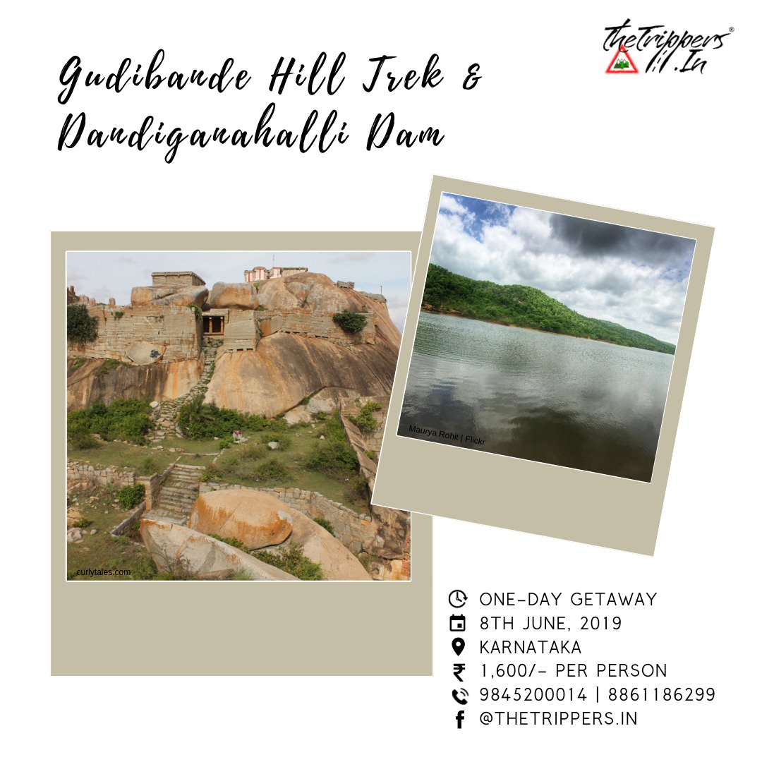 TheTrippers_In's tweet image. Got work blues? Get a quick fix holiday with our 1 day Gudibande Hill Trek &amp;amp; Dandiganahalli Dam visit. 

HURRY! Limited spots available: bit.ly/2I8V2xd
Call 9845200014 / 8861186299
#thetrippersdotin #takeadetour #gohash
#gudibande #hilltrek #dandiganahallidam