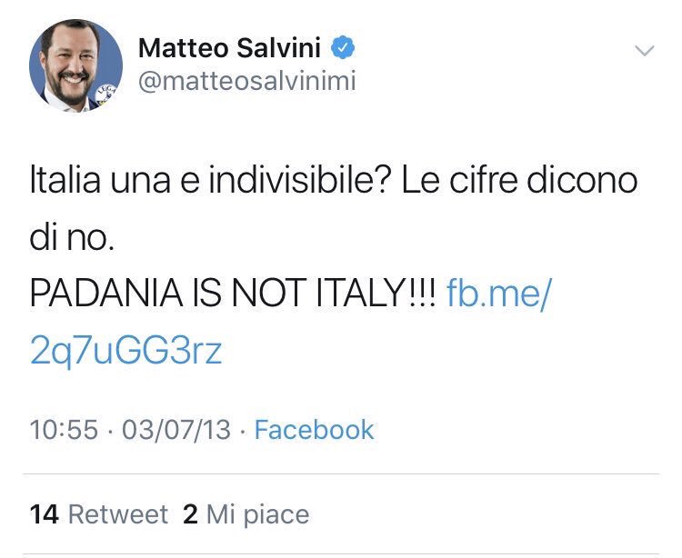 GabrieleGabbo81's tweet photo. Per tutti i miei compaesani , per tutti i terroni come me.

Non abbiate la memoria corta.

Non votate chi ci ha deriso e schifato per anni, e ora ci vuole raggirare

Cacciate l’orgoglio terrone!

#IoDomenicaNonVotoLega 
#FacciamoRete 
#Europee2019 #Silenzio_UNOparla_P1RLA https://t.co/IuGV0BcLTL