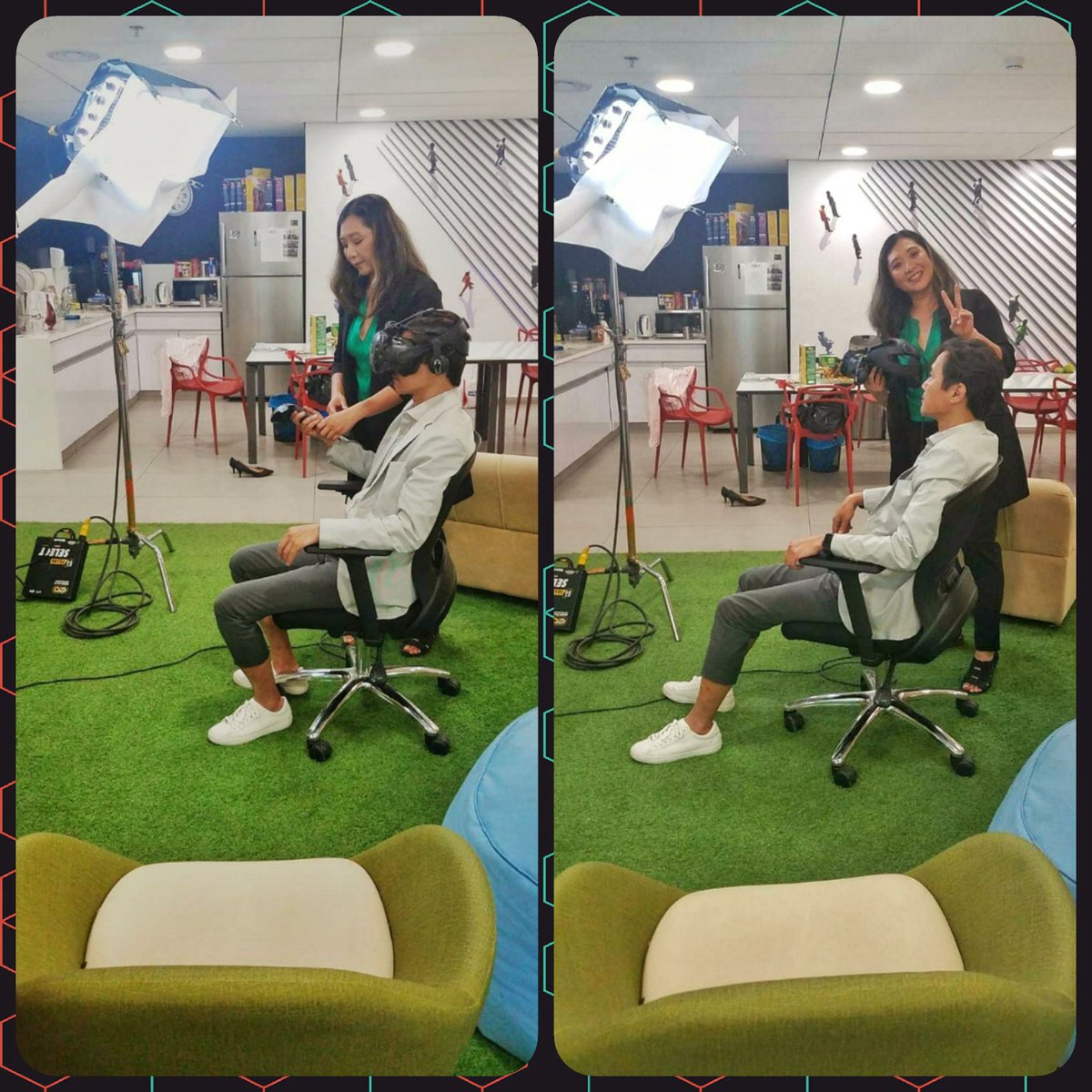 Actiview_io's tweet photo. Just another day filming at the @Actiview_io office! There are at least 7 differences, can you spot them all? #FutureForward #TechForward #HRTech #FutureisNow #Assense https://t.co/zUOrX7ZC3C