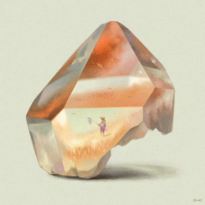 Garden Quartz " 16:52 " - https://t.co/y26u1T6lC6 #鉱物 #イラスト 