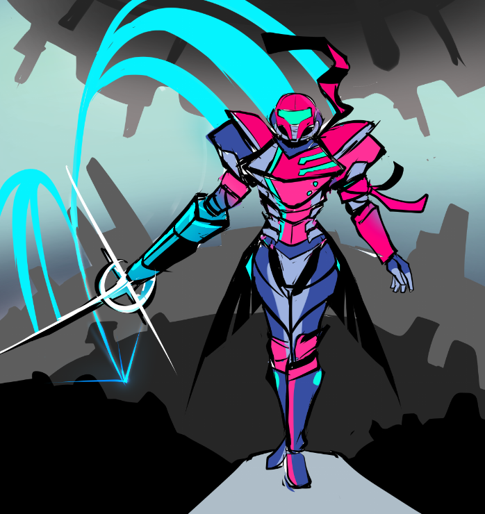 NEBULArobo's tweet photo. Samus' interdimensional bounty hunter suit (original suit desing wip) #Metroid https://t.co/JaF5TXd4Oj