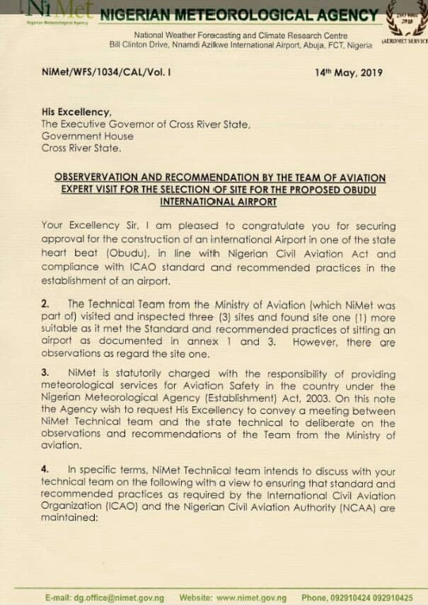 pdbraide's tweet photo. @SuperCrossRiver @HitFMCalabar @morakinyo1tunde @ogundamisi @manlistic Obudu Cargo Airport: NIMET Writes Ayade, Raises Question On New Ogoja Airport

After seizing land without due process for an Obudu airport the CRS wants a 4th airport in Ogoja 

Cross River is unable to pay N100mill to access FG health funds 

https://t.co/jA3PzUl3xw https://t.co/oAjnd7aa3S