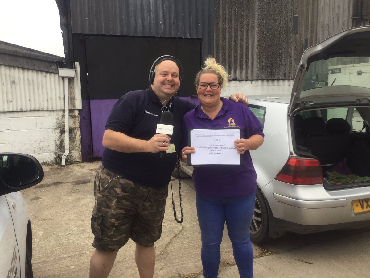 BBCWiltshire's tweet photo. Great work everyone, clue one with Sam at #GreatwoodCharity in #ClenchCommon, let’s keep the momentum up, as we head quickly to clue 2, but where? @ItsRadioCarl @SueDaviesWilts @stodgey #CluelessWilts https://t.co/uslMYtPCC9