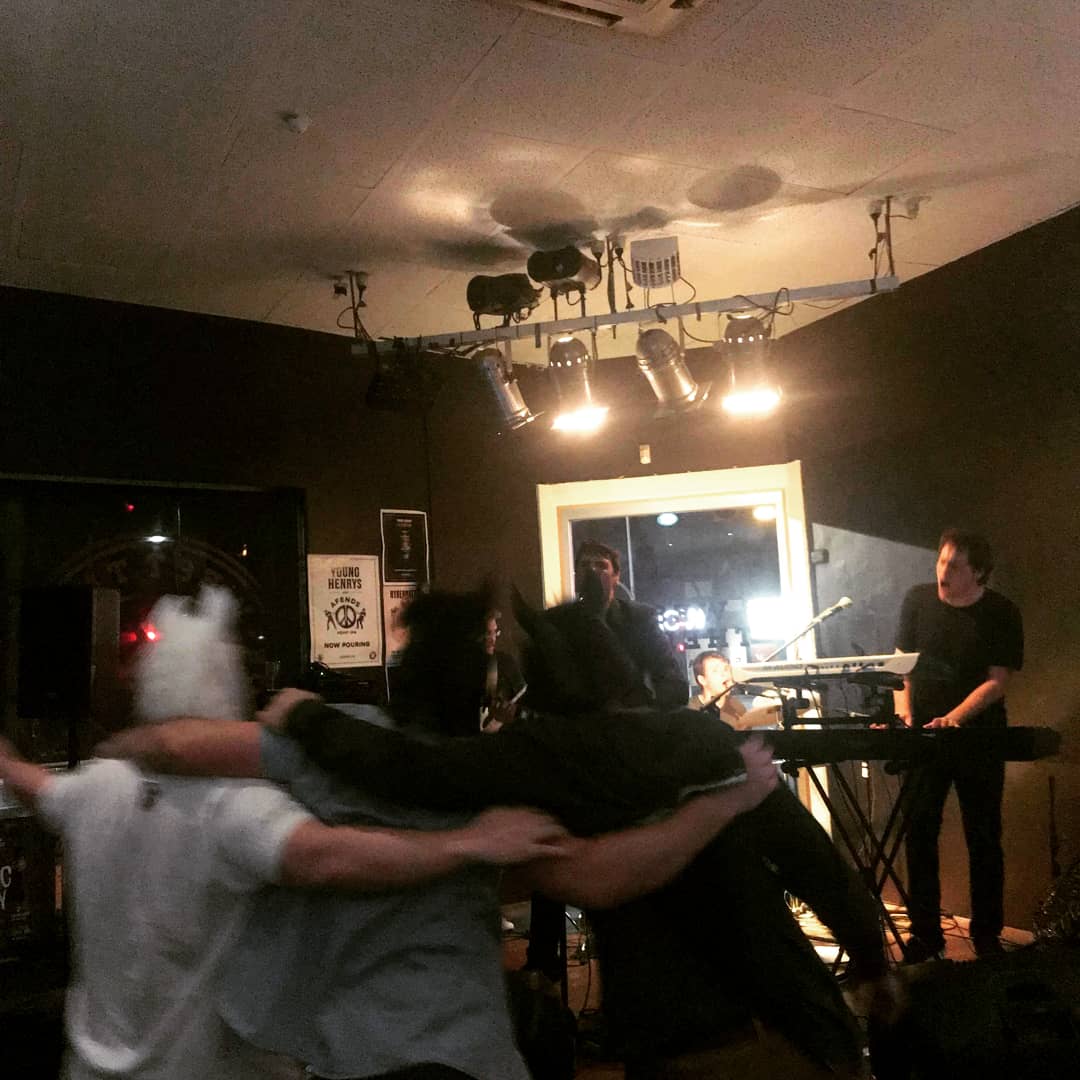 The_Cameramen's tweet photo. EP launch Friday was excellent madness. Special mention to the people dancing in horse heads, for no reason whatever, but still committing to it

You can listen to the EP here
Spotify: 
https://t.co/Nr7EUGNVYV
Bandcamp:
https://t.co/pg1sWCG91g
Apple Music: https://t.co/njeLmJgqaQ https://t.co/N0nl8tiI0H