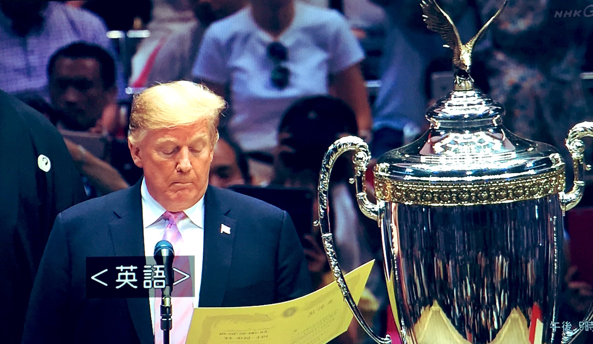 白鳥士郎 A Twitter Nhkの字幕 トランプのセリフが 英語 でまとめられてるの思い切り良すぎでしょ笑