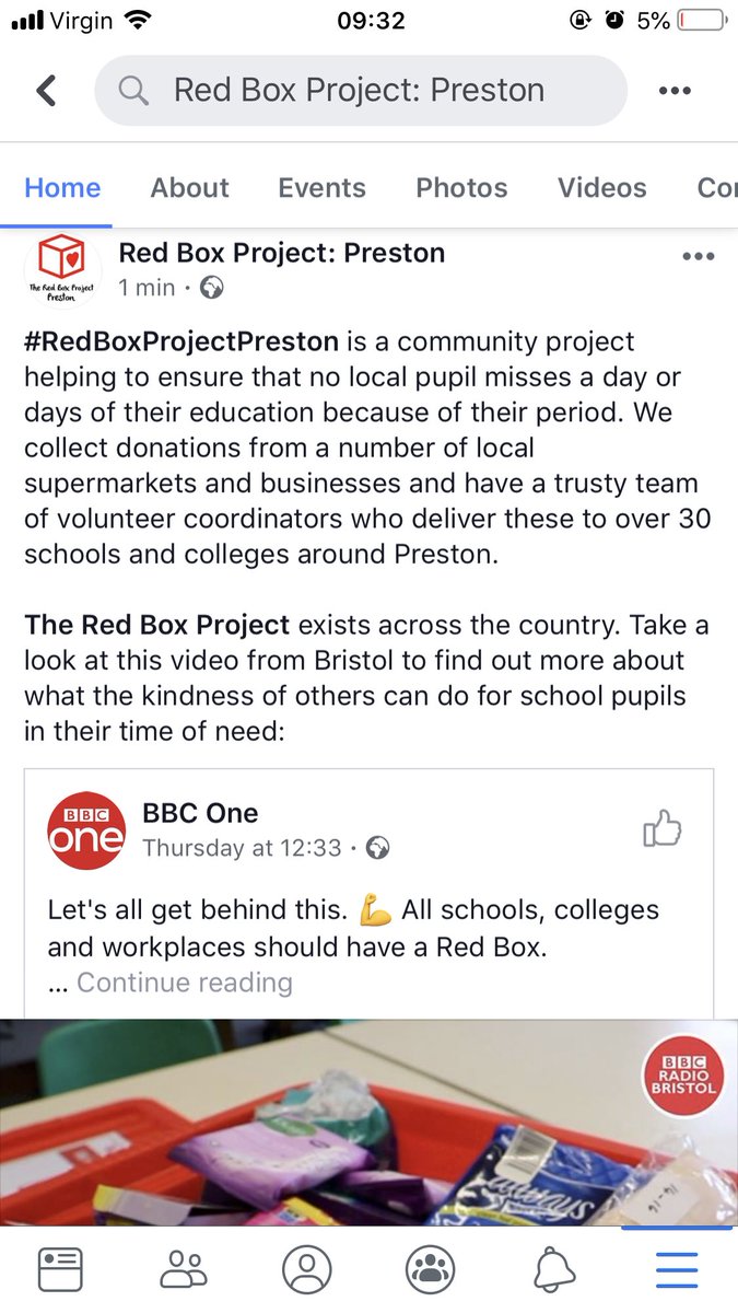 Head over to our Facebook page to view the @bbcbristol video we’ve shared to give our followers a real insight into how the kindness of others, donating menstrual products to local school pupils, can really make a difference. #RedBoxProjectPreston  @theredboxprojectuk