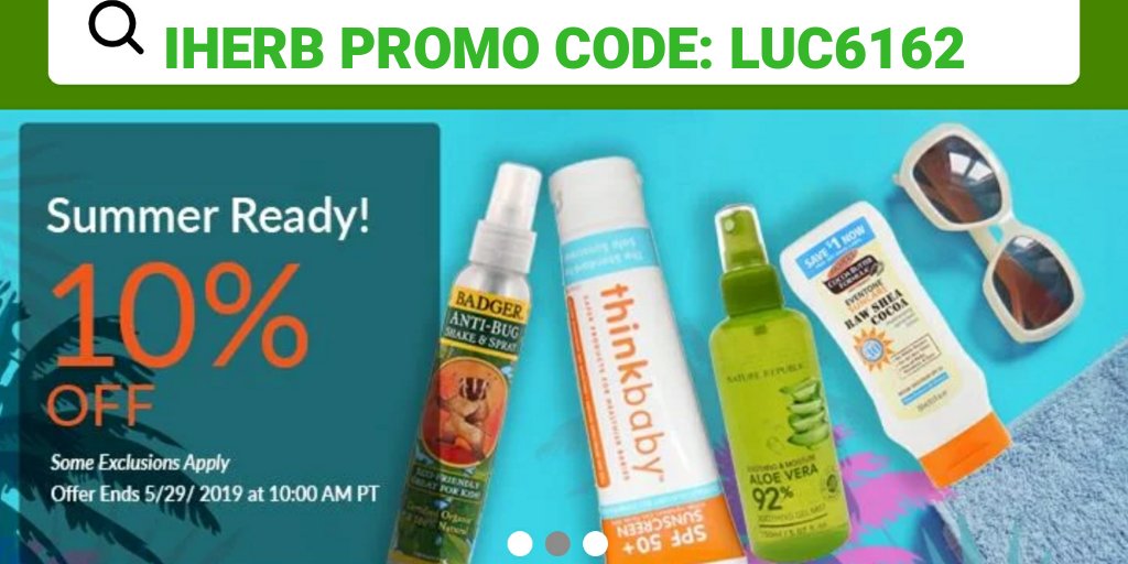 🌟#iHerbCode 🌟
 10% OFF +5% OFF with #promocode ▶LUC6162◀
iherb.com/?rcode=LUC6162
#summertime #summer #sunscreen #sunscreenlotion #skincareproducts #skincaretips #sunblock #skinprotection #sun #tanning #burn #melanomaprevention #NaturalSkincare #skincare #SelfCareSunday #iherb