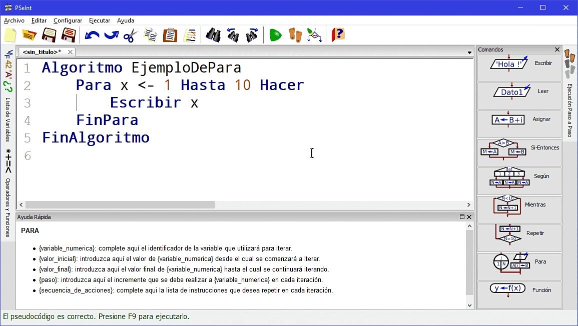 AprendeAprog's tweet photo. #Pseudocódigo 09: La orden #Para se utiliza para repetir un bloque un cierto número de veces... #pseint https://t.co/pC9ycofF6R